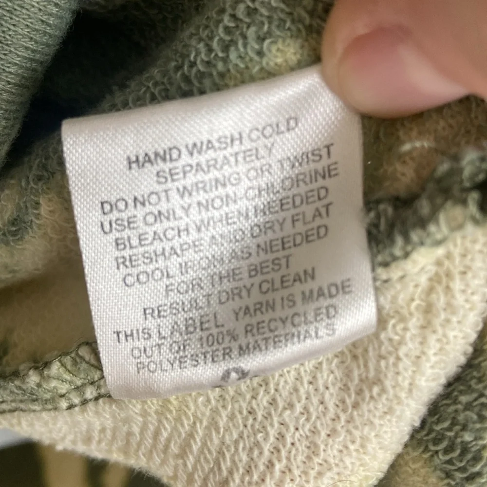 Olive & Oak size Small Terry Green Bleach Tie-Dye Sweatshirt - Picture 9 of 13